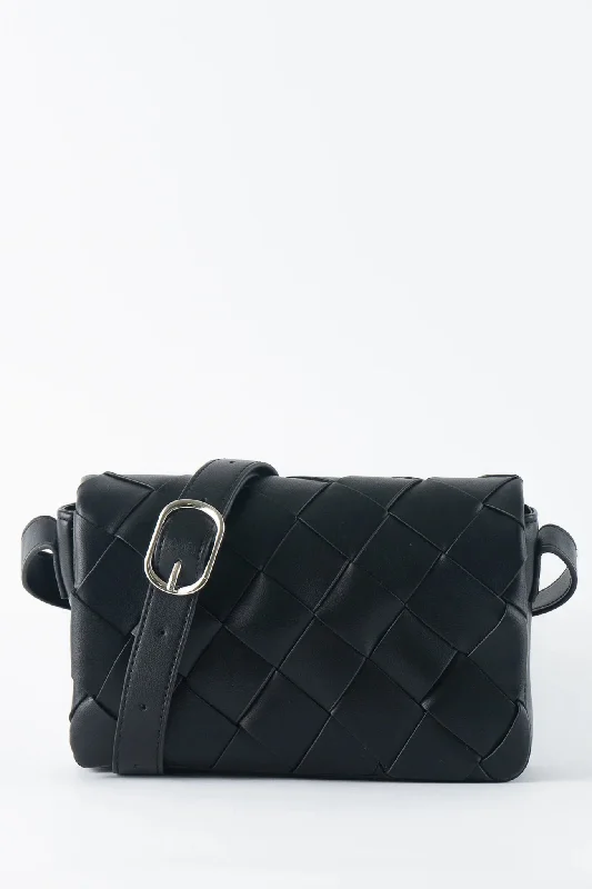 TEN TONES Azure Weave Bag Black