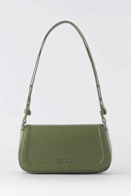 TEN TONES Bruno Baguette Bag Olive