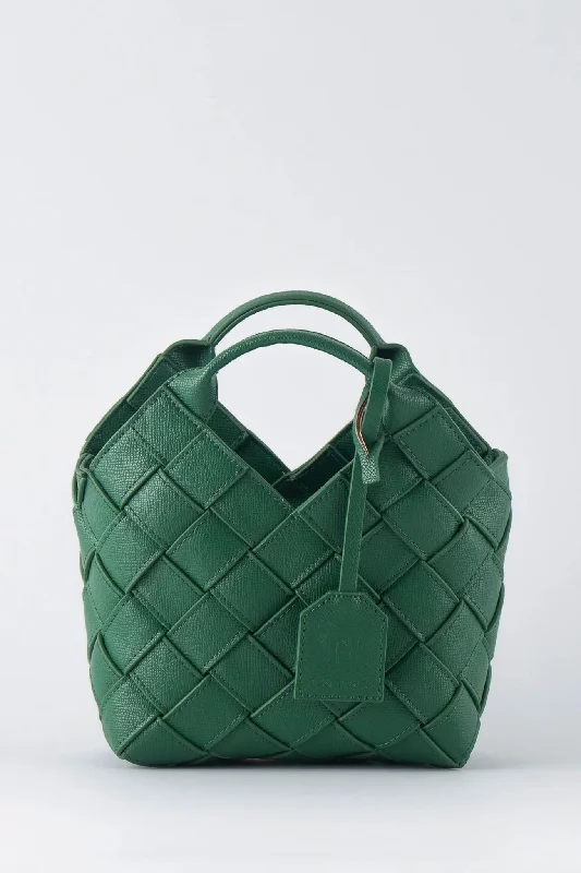 TEN TONES Clementine Woven Mini Tote Green