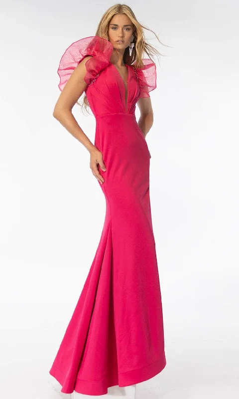 Ava Presley 39307 - Puff Cap Sleeve Prom Gown