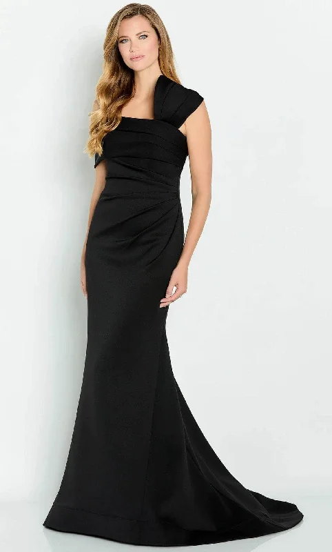 Cameron Blake CB144 - Draped Asymmetrical Evening Gown