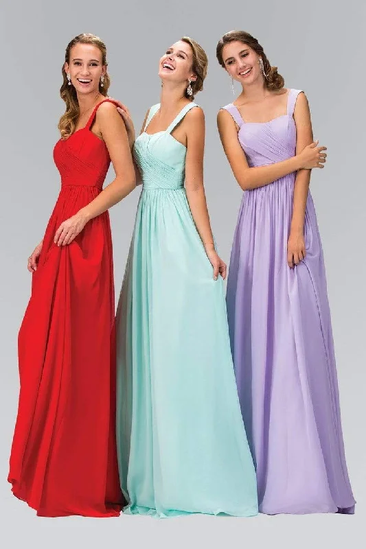 Elizabeth K - GL1386 Sleeveless Shoulder Straps Chiffon Long Dress