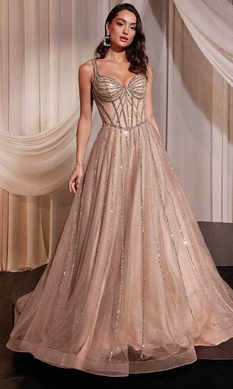 Ladivine CD849 - Glitter Tulle Evening Gown