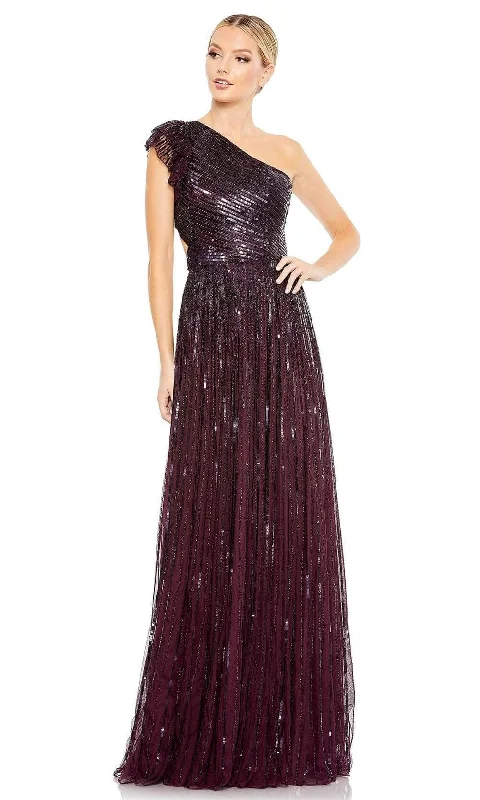 Mac Duggal - 5565 Lace Up Style Sequined Gown