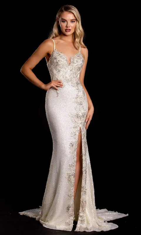 Portia and Scarlett - PS21237 Beaded Backless Junior Prom Gown