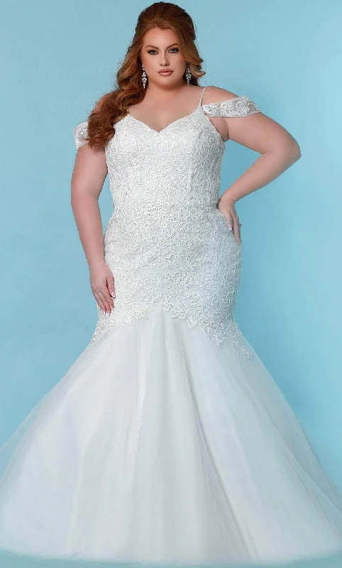 Sydney's Closet Bridal SC5273 - Mermaid-Shape Tulle Wedding Dress