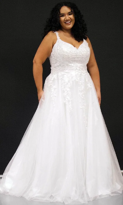 Sydney's Closet Bridal SC5300 - Sleeveless V Neck Bridal Gown