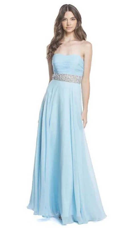 Trevi Collection - Strapless Ruched Evening A-Line Dress